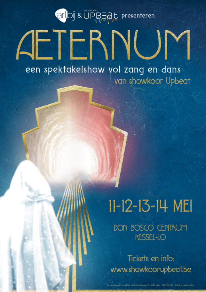 Affiche voor de show Aeternum van Showkoor Upbeat